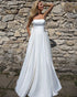 Simple 2018 Satin Wedding Dresses with Big Bow Sexy Strapless Bridal Wedding Gowns